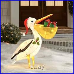 3 FT Pelican LED Christmas Light Yard Sculpture Prop Tropical Beach Sea Life
