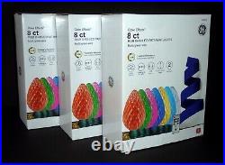 3 GE Color Effects 8-Marker Color Changing Christmas Light Bulb Pathway Markers
