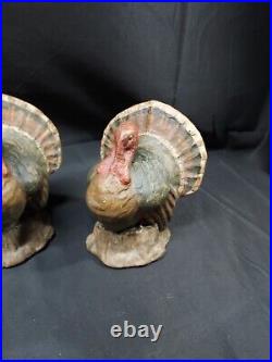 3 Halloween Fall Ragon House Collectible Turkey Centerpiece Figurine BOLIVAR OH