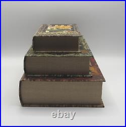 3 Halloween Witch's Handbook Spells & Potions Retro Style Faux Books Stash Boxes