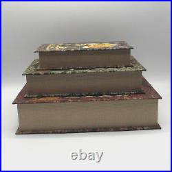 3 Halloween Witch's Handbook Spells & Potions Retro Style Faux Books Stash Boxes