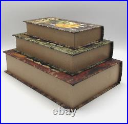 3 Halloween Witch's Handbook Spells & Potions Retro Style Faux Books Stash Boxes