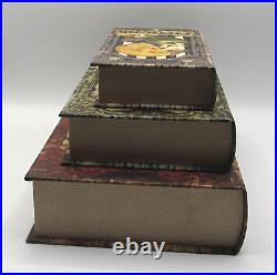 3 Halloween Witch's Handbook Spells & Potions Retro Style Faux Books Stash Boxes