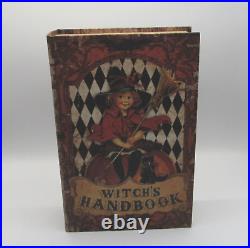 3 Halloween Witch's Handbook Spells & Potions Retro Style Faux Books Stash Boxes