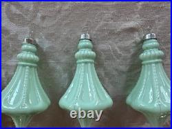 3 Jadeite Colored Baking Spirits Bright Collection Drop Glass Ornament Jadite