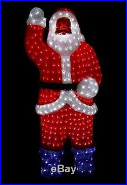3' Lighted Commercial Grade Acrylic Santa Clause Christmas Display Decoration