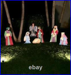 3-PC Colorful Nativity Wise Men Large Heavy Metal Yard Stakes 25H-47H #3702