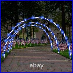 3 Pcs 10ft Patriotic Light Arch LED 4th of July Outdoor Archway Lights Decor