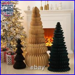 3 Pcs Honeycomb Christmas Tree Set 4ft 3ft 2ft Paper Decorations