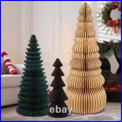 3 Pcs Honeycomb Christmas Tree Set 4ft 3ft 2ft Paper Decorations 3 Pcs Honeycomb Christmas Tree Set 4ft 3ft 2ft Paper Decorations
