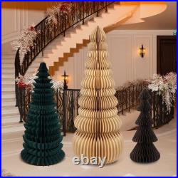 3 Pcs Honeycomb Christmas Tree Set 4ft 3ft 2ft Paper Decorations 3 Pcs Honeycomb Christmas Tree Set 4ft 3ft 2ft Paper Decorations