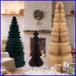 3 Pcs Honeycomb Christmas Tree Set 4ft 3ft 2ft Paper Decorations 3 Pcs Honeycomb Christmas Tree Set 4ft 3ft 2ft Paper Decorations