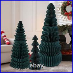 3 Pcs Honeycomb Christmas Tree Set 4ft 3ft 2ft Paper Decorations 3 Pcs Honeycomb Christmas Tree Set 4ft 3ft 2ft Paper Decorations