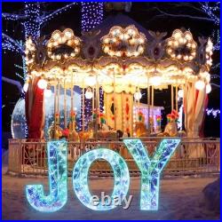 3 Pcs Outdoor JOY Christmas Nativity Scene Decorations Lighted Garden Yard Sign 3 Pcs Outdoor JOY Christmas Nativity Scene Decorations Lighted Garden Yard Sign