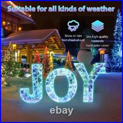 3 Pcs Outdoor JOY Christmas Nativity Scene Decorations Lighted Garden Yard Sign 3 Pcs Outdoor JOY Christmas Nativity Scene Decorations Lighted Garden Yard Sign