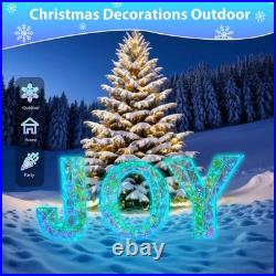 3 Pcs Outdoor JOY Christmas Nativity Scene Decorations Lighted Garden Yard Sign 3 Pcs Outdoor JOY Christmas Nativity Scene Decorations Lighted Garden Yard Sign