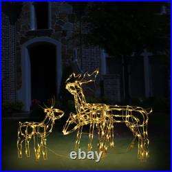 3 Piece Christmas Light Display Reindeers 229 LEDs