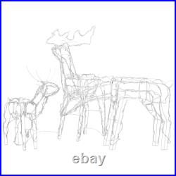3 Piece Christmas Light Display Reindeers 229 LEDs