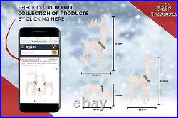 3-Piece Lighted Deer Family with Garland 210 UL Lights Outdoor Christmas