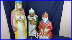 3 Piece Wisemen Set Outdoor Lighted Blow Molded Nativity Figures