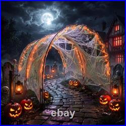 3 Sets 6.6 Ft Halloween Lighted Archway Outdoor, Orange