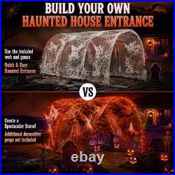 3 Sets 6.6 Ft Halloween Lighted Archway Outdoor, Orange