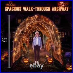 3 Sets 6.6 Ft Halloween Lighted Archway Outdoor, Orange