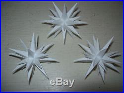 3 Stück Herrnhuter Miniatur Sterne im Set 8 cm Ø weiß limitiert Miniaturstern