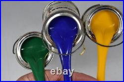 3 Vintage Pop Art North Pole American Paint Co. Christmas Tree Ornaments Pouring