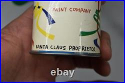 3 Vintage Pop Art North Pole American Paint Co. Christmas Tree Ornaments Pouring