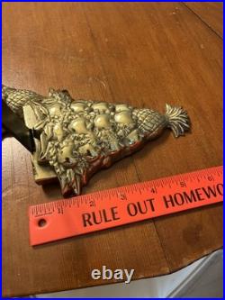 3 Virginia Metalcrafters Williamsburg 1998 Brass Christmas Tree Stocking Hangers