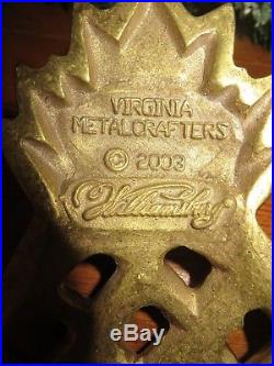 3 Virginia Metalcrafters Williamsburg Brass Pineapple Christmas Stocking Hangers