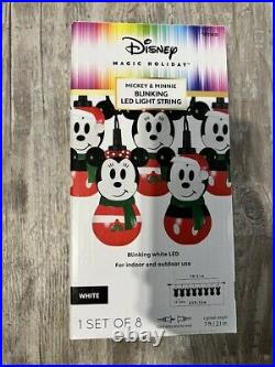 3 boxes 8 Disney Magic Holiday Mickey & Minnie Mouse Blinking LEDs White NEW
