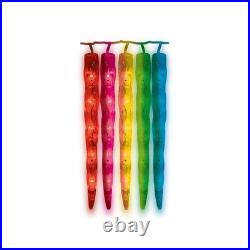 3 boxes GE Color Effects 100 LED RGB 20 Count Ice Crystal Icicle Set Lights NEW