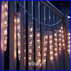 3 boxes GE Color Effects 100 LED RGB 20 Count Ice Crystal Icicle Set Lights NEW