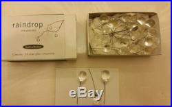 3 boxes New SMITH & HAWKEN Set of 24 Clear Raindrop Glass Drop Ornaments Egypt