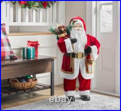 3 ft. Foot Tall Realistic Santa Figure with Presents and Lantern