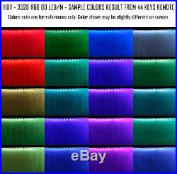 3ft-164ft 110V 3528 SMD RGB LED Colors Strip Rope Light Waterproof + Remote lot