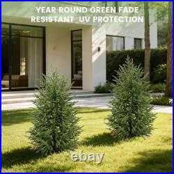 3ft 2Pack Artificial Topiary Trees for Outdoor Front Porch Décor, Real Touc