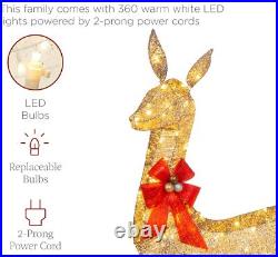 3pc LED Lighted Christmas Deer Family Indoor Outdoor Yard Decoration All Weather 3pc LED Lighted Christmas Deer Family Indoor Outdoor Yard Decoration All Weather