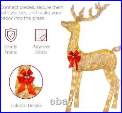 3pc LED Lighted Christmas Deer Family Indoor Outdoor Yard Decoration All Weather 3pc LED Lighted Christmas Deer Family Indoor Outdoor Yard Decoration All Weather