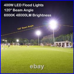400W LED Flood Lights Outdoor 2 Pack, IP66 Waterproof, 6000K Daylight White S