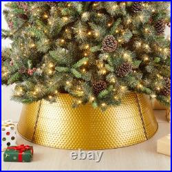 40.5 in. D Christmas Gold Hammered Metal Tree Collar (KD)