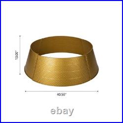 40.5 in. D Christmas Gold Hammered Metal Tree Collar (KD)
