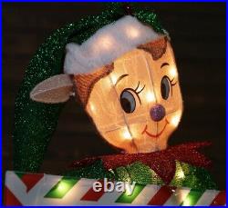 40 Christmas Lighted Tinsel Santa Elf Yard Decor