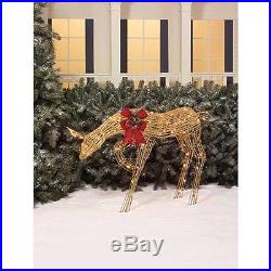 40 Glittering Doe Light Sculpture Deer Christmas Holiday Outdoor Yard Decor NEW