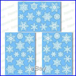 42 Elegant Snowflake Window Clings Reusable Stickers Christmas Decorations Decal