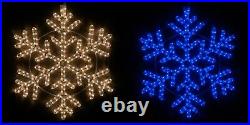 42 Point LED Snowflakes Indoor Outdoor Christmas Holiday Hanging Light Decor