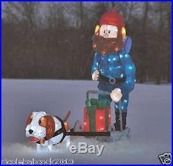 42 Yukon Cornelious Dog Sled Christmas Lighted Isle Misfit Toys Yard Decor