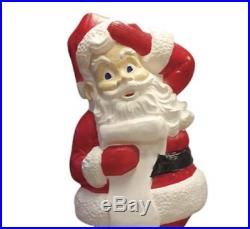 43 Lighted Santa Claus Checking List Blow Mold Outdoor Yard Christmas Decor